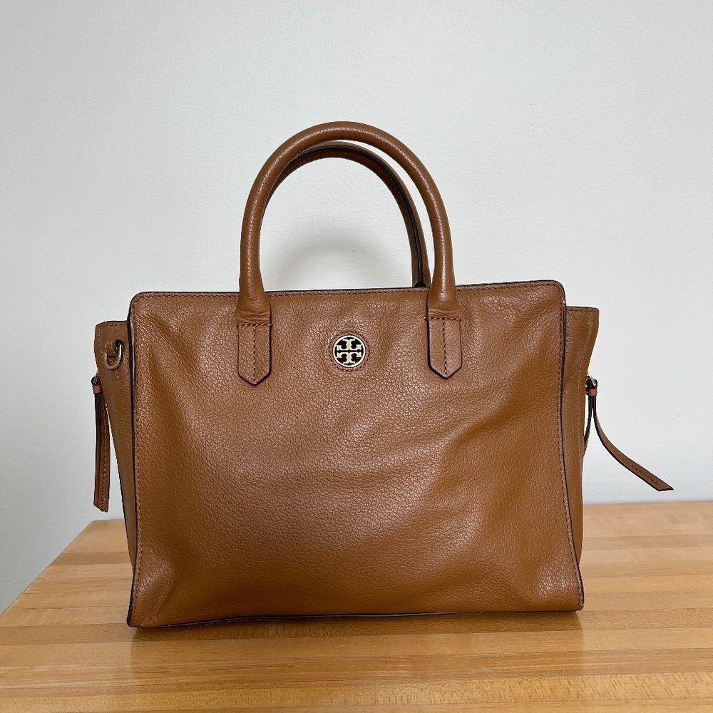Tory Burch Brown Leather Tote Bag